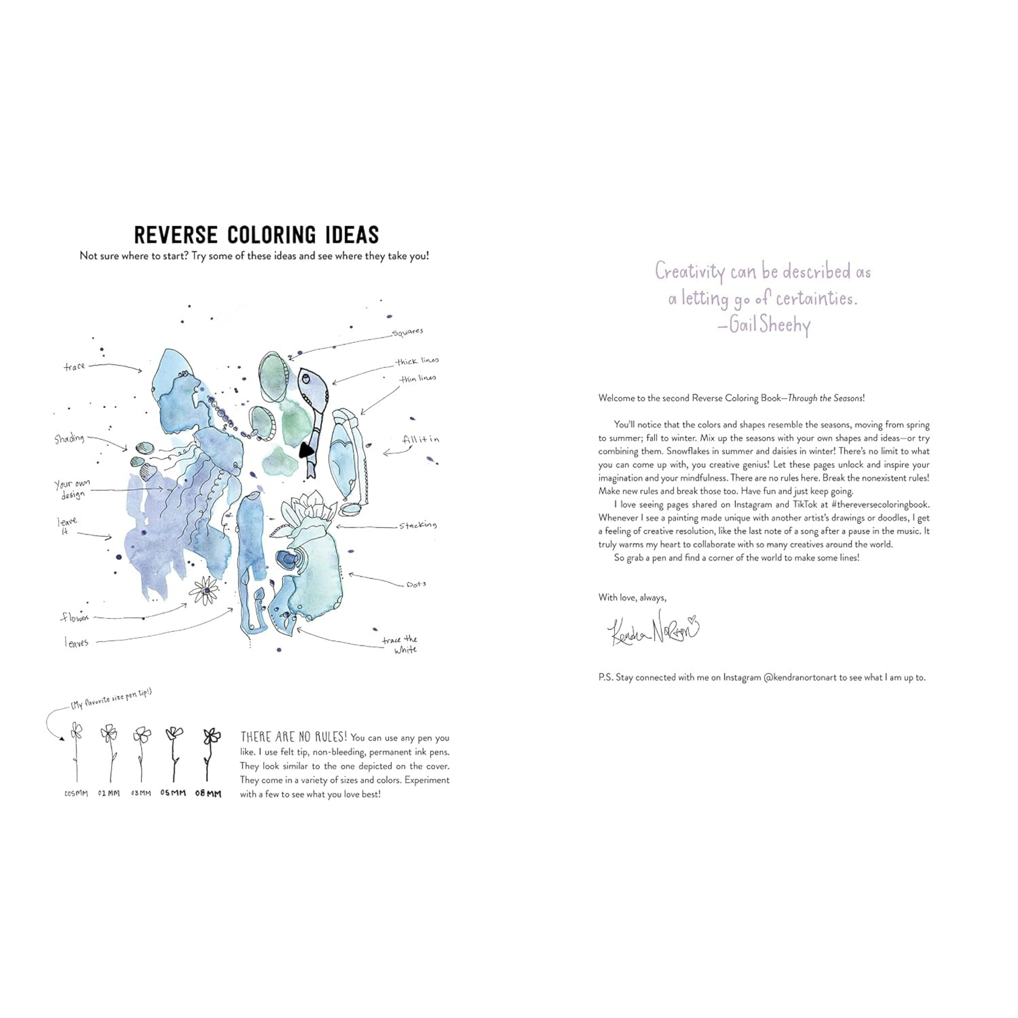 The Reverse Coloring Book: Through the Seasons