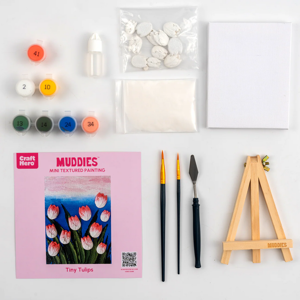 Tiny Tulips Textured Mini 3D Floral Art Kit