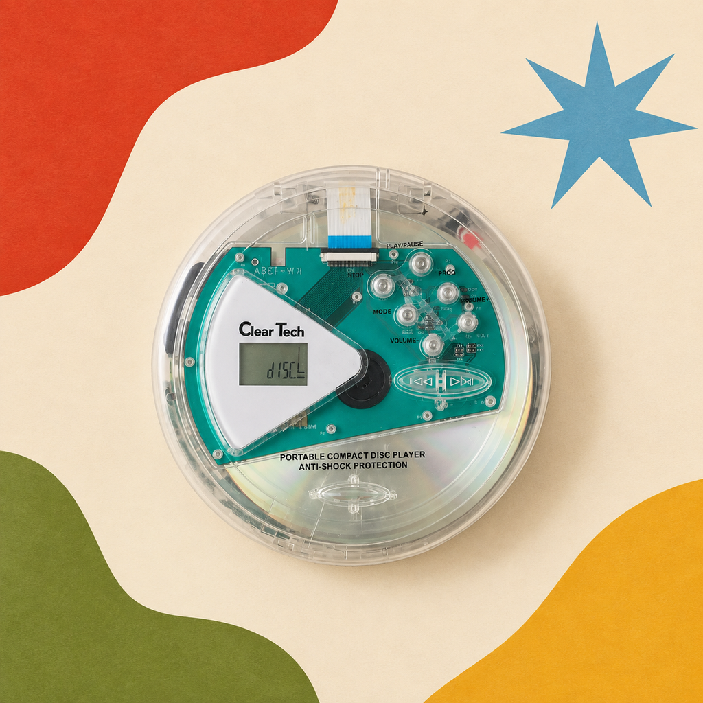 Clear Tech Retro CD Player