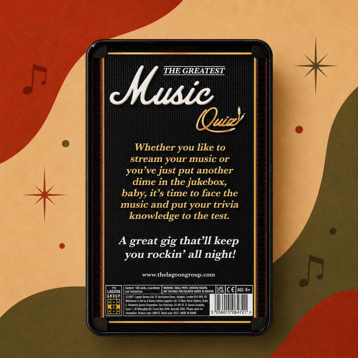 The Greatest Music Quiz Tin Trivia Game