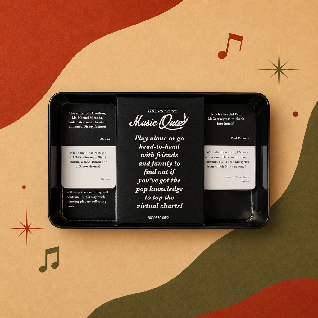 The Greatest Music Quiz Tin Trivia Game