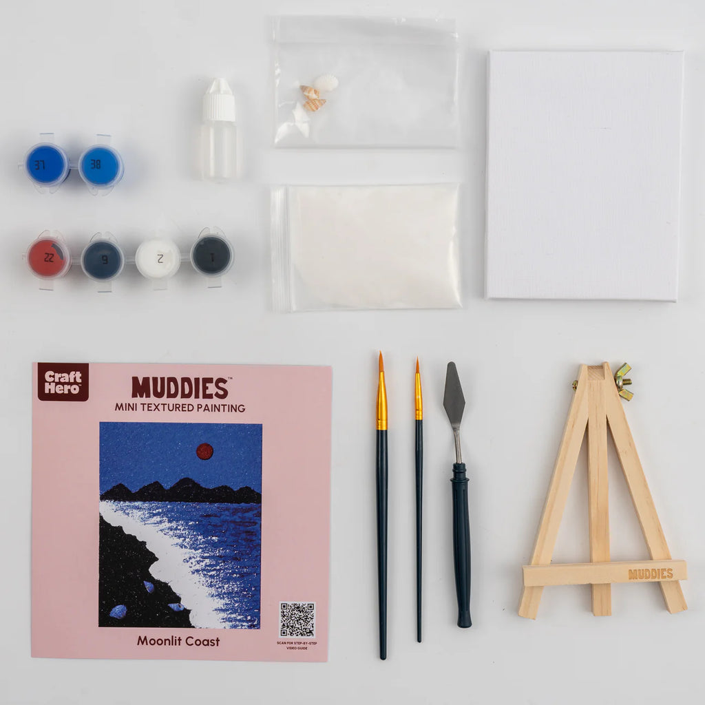 Moonlit Coast Textured Mini 3D Beach Art Kit