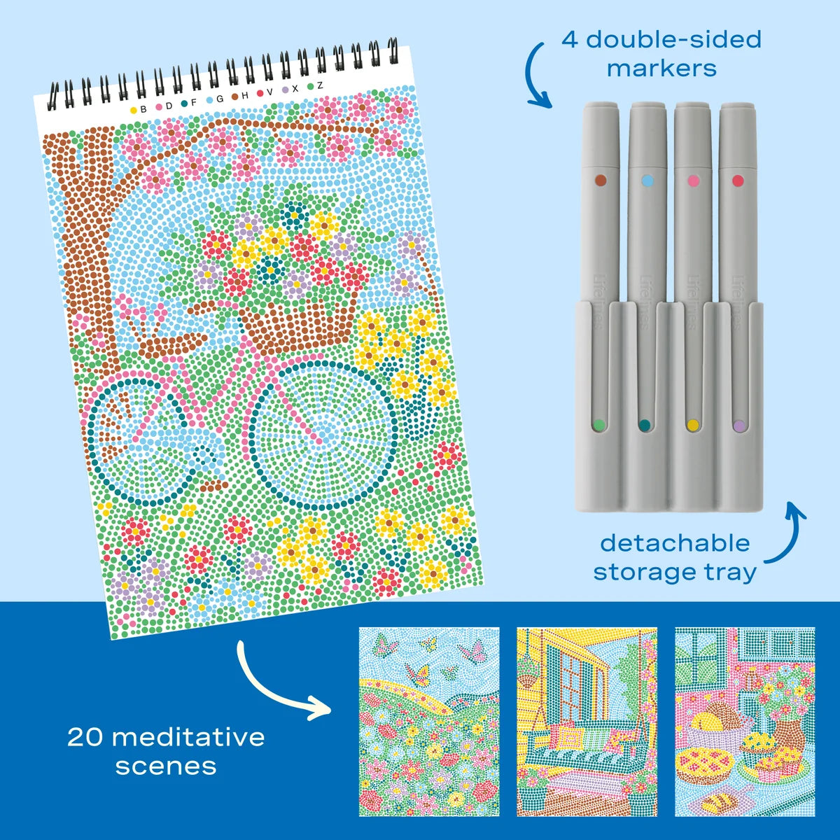 Dot-By-Letter Cozy Cottage FlowArt Pads