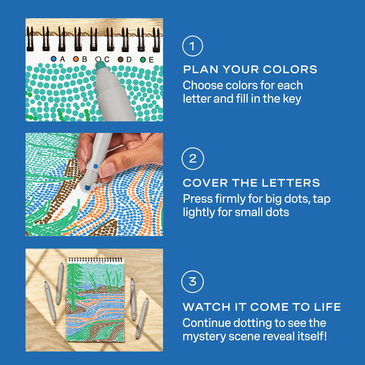 Dot-By-Letter Landscapes FlowArt Pads