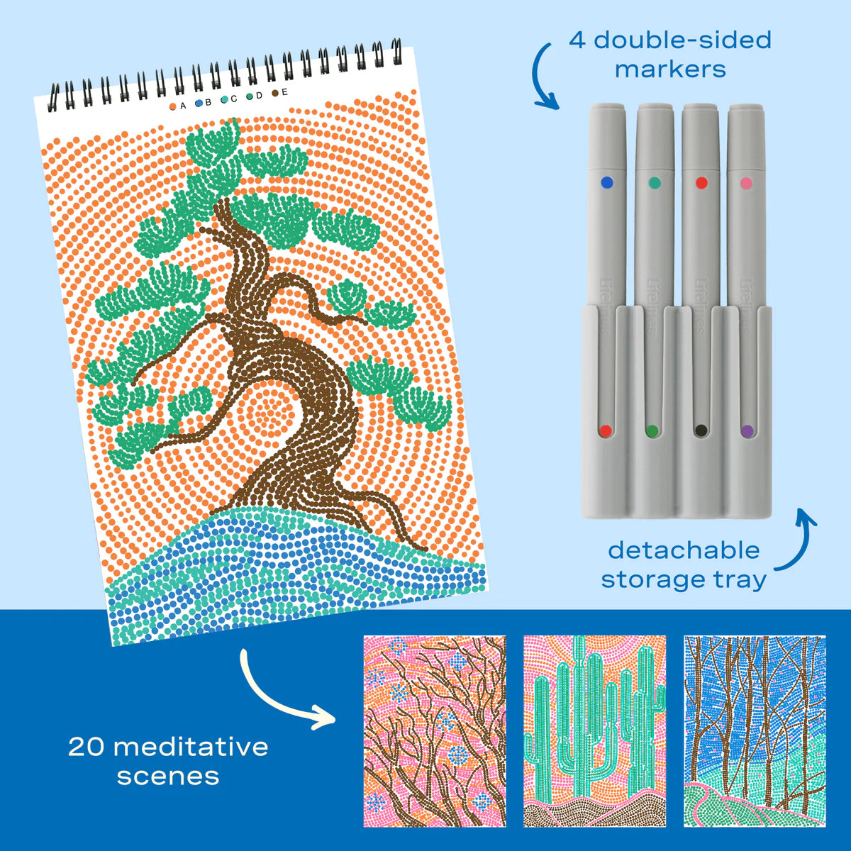 Dot-By-Letter Landscapes FlowArt Pads