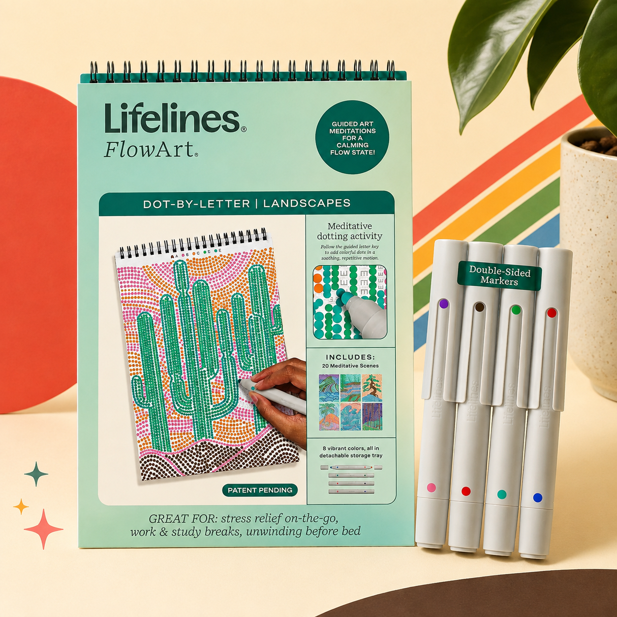 Dot-By-Letter Landscapes FlowArt Pads