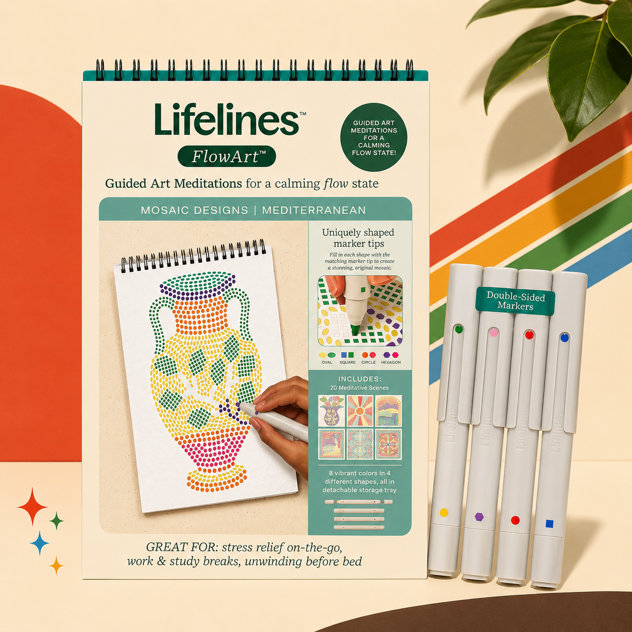 Dot-By-Letter Mediterranean FlowArt Pads