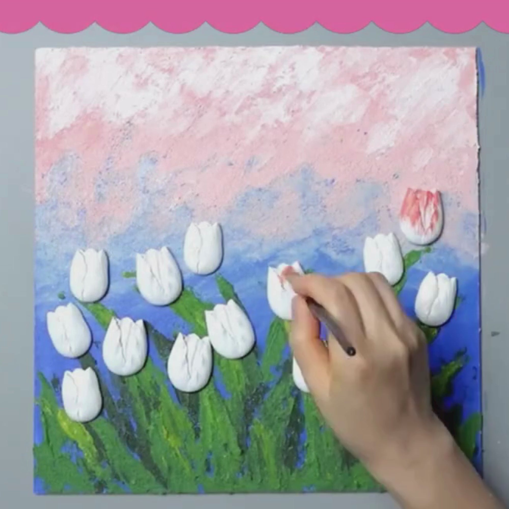 Tiny Tulips Textured Mini 3D Floral Art Kit